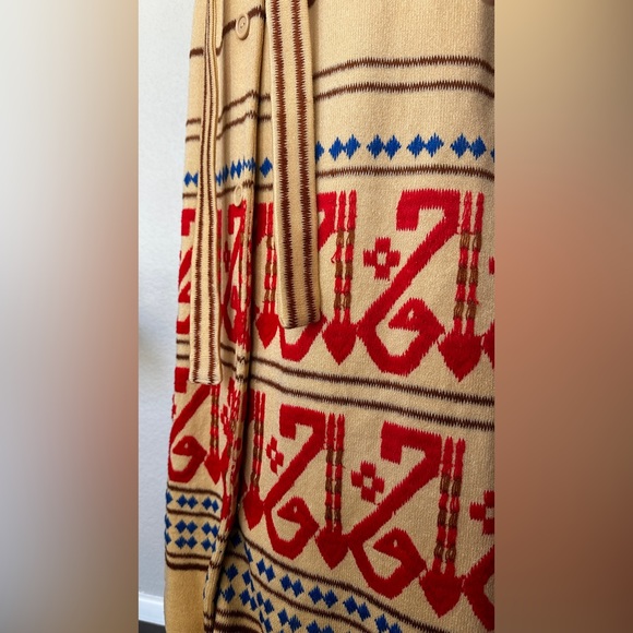 Vintage Wacoal Wool dress embroidered Aztec Native American Guatemalan Hippy - Picture 3 of 8